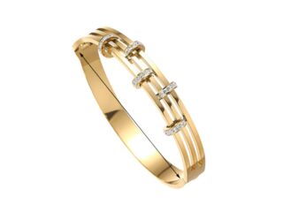 Γυναικείο Βραχιόλι Χειροπέδα Luxury Gold από Ανοξείδωτο Ατσάλι Επιχρυσωμένο 18Κ με Zircon