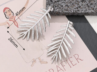 Γυναικεία Σκουλαρίκια Silver Leaf Whisper από Ανοξείδωτο Ατσάλι Ασημί