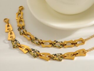 Γυναικείο Βραχιόλι Urban Leopard Link από Ανοξείδωτο Ατσάλι Επιχρυσωμένο 18K