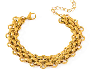 Γυναικείο Βραχιόλι Panther Chain από Ανοξείδωτο Ατσάλι Επιχρυσωμένο 18K