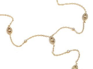 Γυναικείο Κολιέ Glimmer Eye από Ανοξείδωτο Ατσάλι Επιχρυσωμένο 18Κ με Zircon