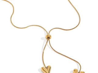 Γυναικείο Κολιέ Sweetheart από Ανοξείδωτο Ατσάλι Επιχρυσωμένο 18Κ με Καρδιές