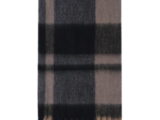 Γυναικείο Ζεστό Χειμερινό Κασκόλ Μαύρο-Καφέ Καρό