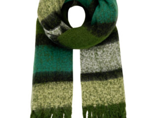 Γυναικείο Ζεστό Χειμερινό Κασκόλ Πράσινο Ριγέ