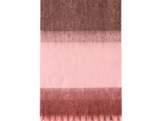 Γυναικείο Ζεστό Χειμερινό Κασκόλ Ροζ-Καφέ Ριγέ