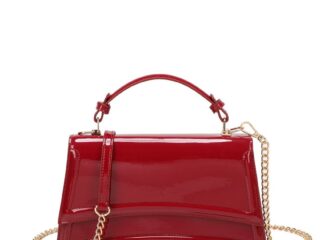 Γυναικεία Τσάντα Ώμου Λουστρίνι σε Μπορντό Χρώμα