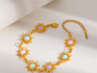 Γυναικείο Βραχιόλι Helia Sun Spirit από Ανοξείδωτο Ατσάλι Επιχρυσωμένο 18K