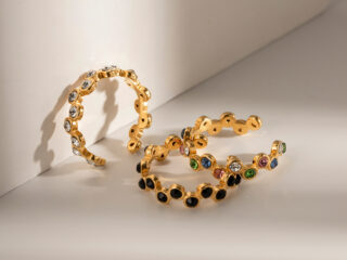 Γυναικείο Δαχτυλίδι Bubble Glow Zirconia από Ανοξείδωτο Ατσάλι Επιχρυσωμένο 18Κ Προσαρμόσιμο
