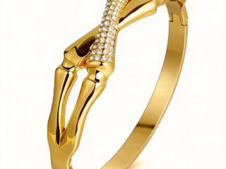 Γυναικείο Βραχιόλι Electra Sculptural Crystal Bangle από Ανοξείδωτο Ατσάλι με Rhinestones