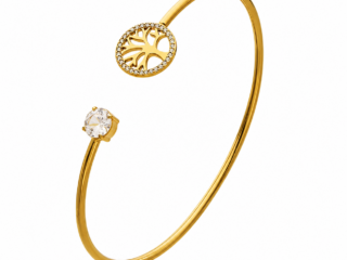 Γυναικείο Βραχιόλι Harmony Open Cuff από Ανοξείδωτο Ατσάλι με Zircon Ανοιχτού Τύπου