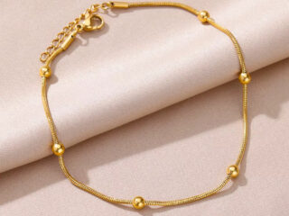 Γυναικεία Αλυσίδα Ποδιού Sphere Anklet από Ανοξείδωτο Ατσάλι