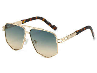 Γυναικεία Γυαλιά Ηλίου Oversized Aviator με Ντεγκραντέ Πράσινους Φακούς