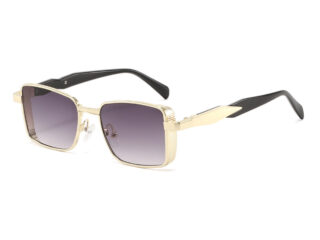 Γυναικεία Fashion Γυαλιά Ηλίου Gold Frame Τετράγωνα σε Luxury Style Γκρι