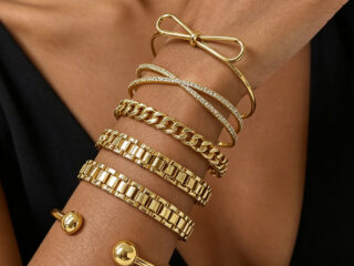 Γυναικείο Βραχιόλι Bow Open Cuff από Ανοξείδωτο Ατσάλι Επιχρυσωμένο 18Κ με Φιόγκο Ανοιχτού Τύπου