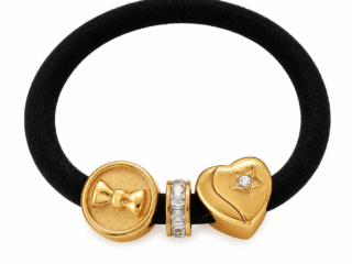Γυναικείο Λαστιχάκι Μαλλιών Bow Charm Hair Ties από Ανοξείδωτο Ατσάλι Επιχρυσωμένο 18K