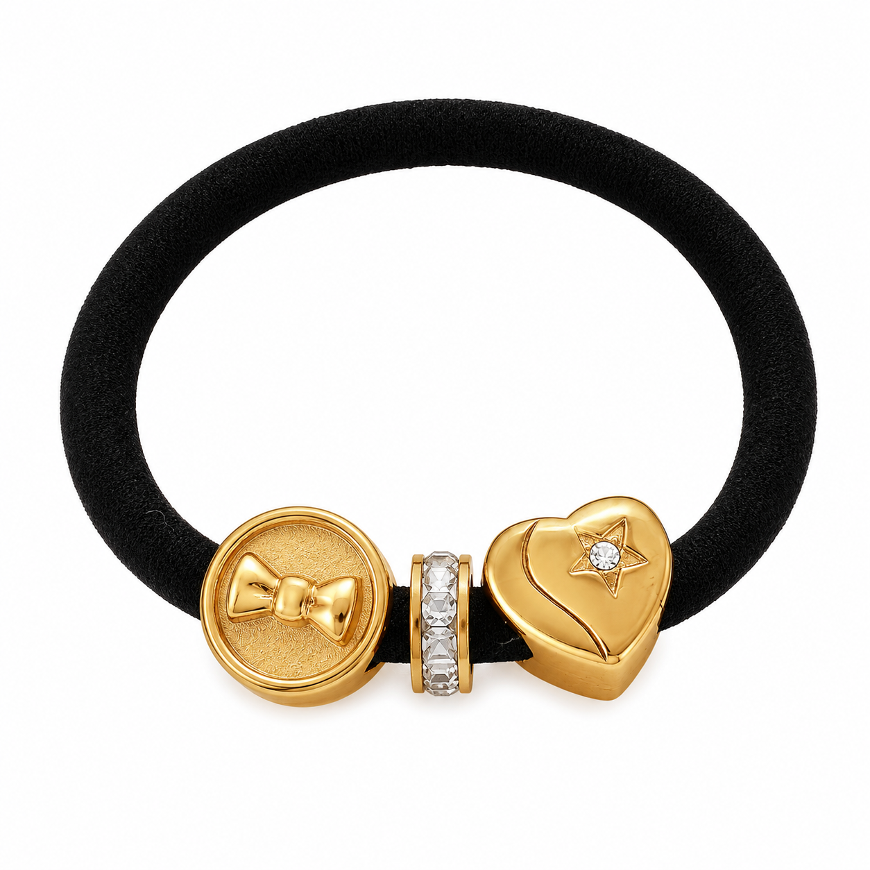 Γυναικείο Λαστιχάκι Μαλλιών Bow Charm Hair Ties από Ανοξείδωτο Ατσάλι Επιχρυσωμένο 18K Γυναικείο Λαστιχάκι Μαλλιών Bow Charm Hair Ties από Ανοξείδωτο Ατσάλι Επιχρυσωμένο 18K