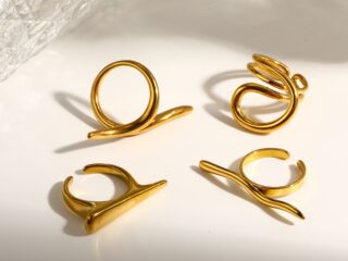 Γυναικείο Δαχτυλίδι Loop Ring από Ανοξείδωτο Ατσάλι Επιχρυσωμένο 18Κ