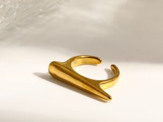 Γυναικείο Δαχτυλίδι Sculpt Ring από Ανοξείδωτο Ατσάλι Επιχρυσωμένο 18Κ