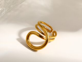 Γυναικείο Δαχτυλίδι Loop Ring από Ανοξείδωτο Ατσάλι Επιχρυσωμένο 18Κ