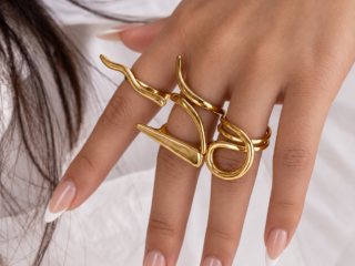 Γυναικείο Δαχτυλίδι Loop Ring από Ανοξείδωτο Ατσάλι Επιχρυσωμένο 18Κ